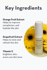 SONAGE High Impact Vitamin C Serum citrus extracts with oranges and grapefruits visible for brightening.
