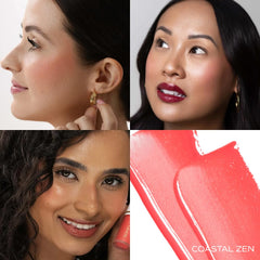 SONELA Blissful Moment Dewy Liquid Blush Coastal Zen brush stroke showing buildable color