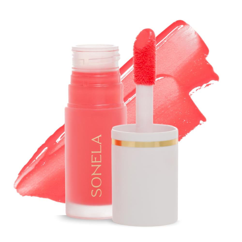 SONELA Blissful Moment Dewy Liquid Blush Coastal Zen glow closeup with hydrated color
