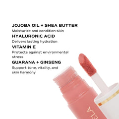 SONELA formula highlights hyaluronic acid and jojoba for skin comfort.