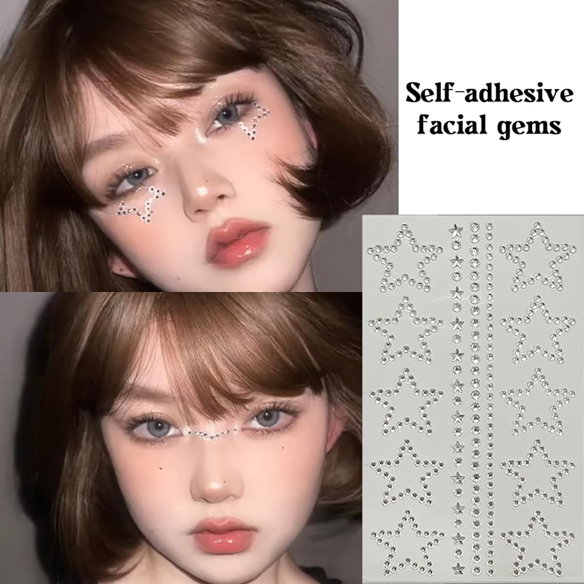 Songjie glitter detail sticker enhances makeup and crafts with shimmer