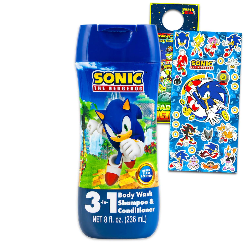 Sonic the Hedgehog 3-in-1 Berry Blast bottle for kids' bath time