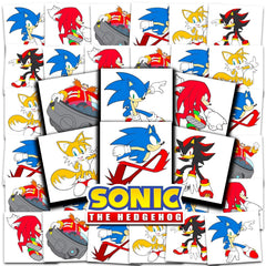 Sonic the Hedgehog tattoos featuring favorite characters for vibrant party fun.