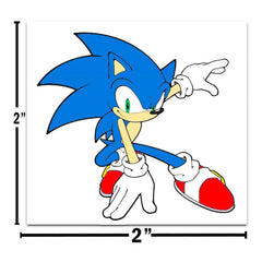 Sonic the Hedgehog tattoos are easy to apply and remove.