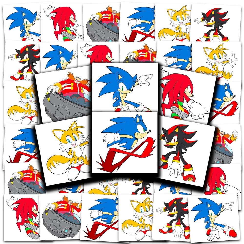 Officially licensed Sonic merchandise tattoos, perfect as party favors or stocking stuffers.