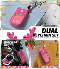 Sonnorel donut keychain bells pair with the elk case for a playful look.