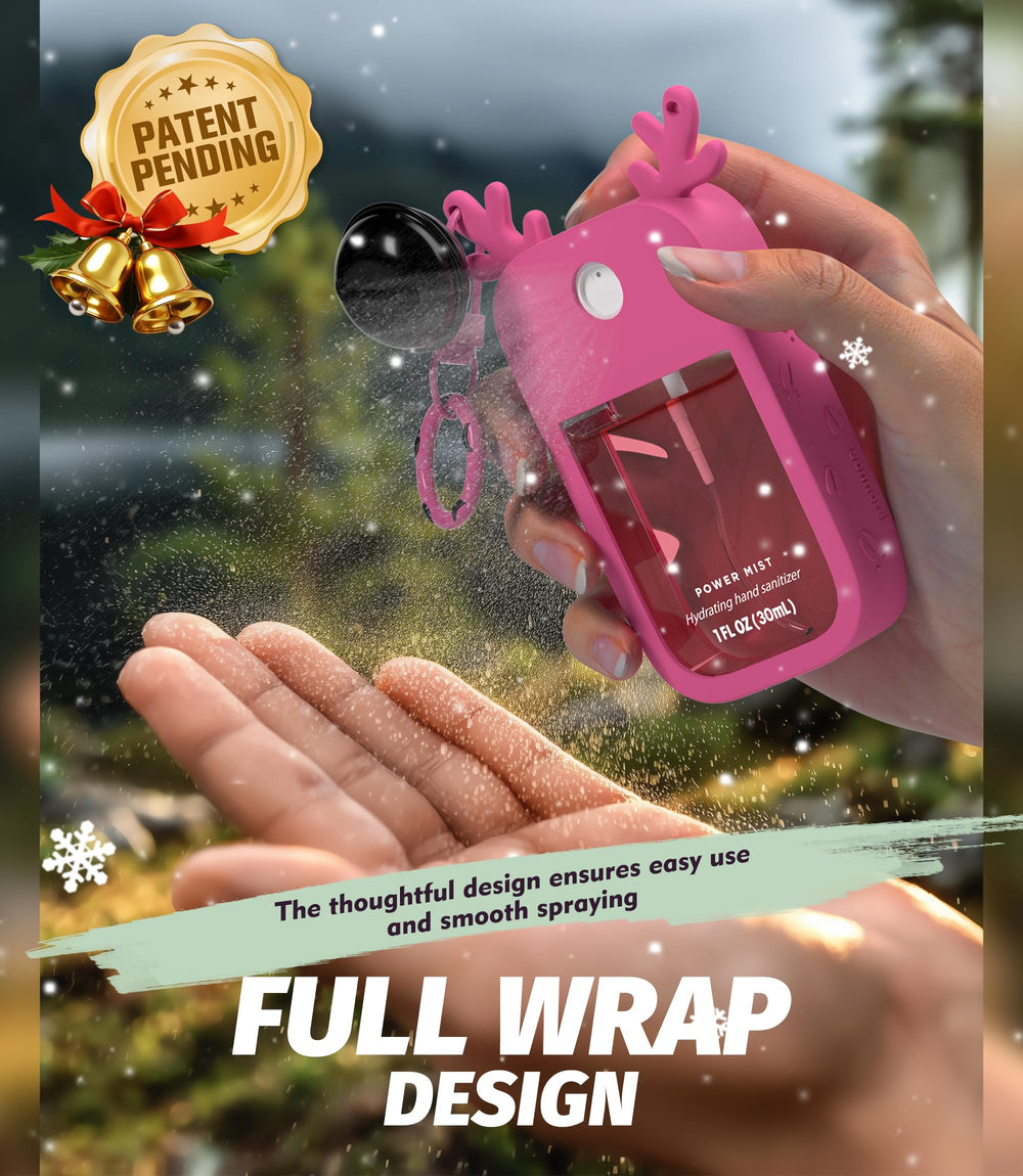 Sonnorel elk case secures the 30ml sanitizer during daily outings.