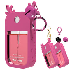 Sonnorel elk silicone case with antler design keeps Touchland 30ml sanitizer secure on-the-go.