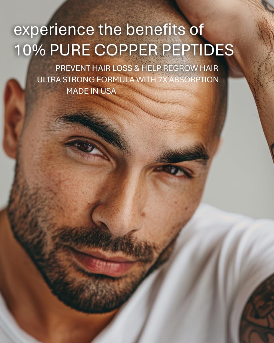 Sonora Copper Peptides serum application demonstrates easy scalp massage for absorption.