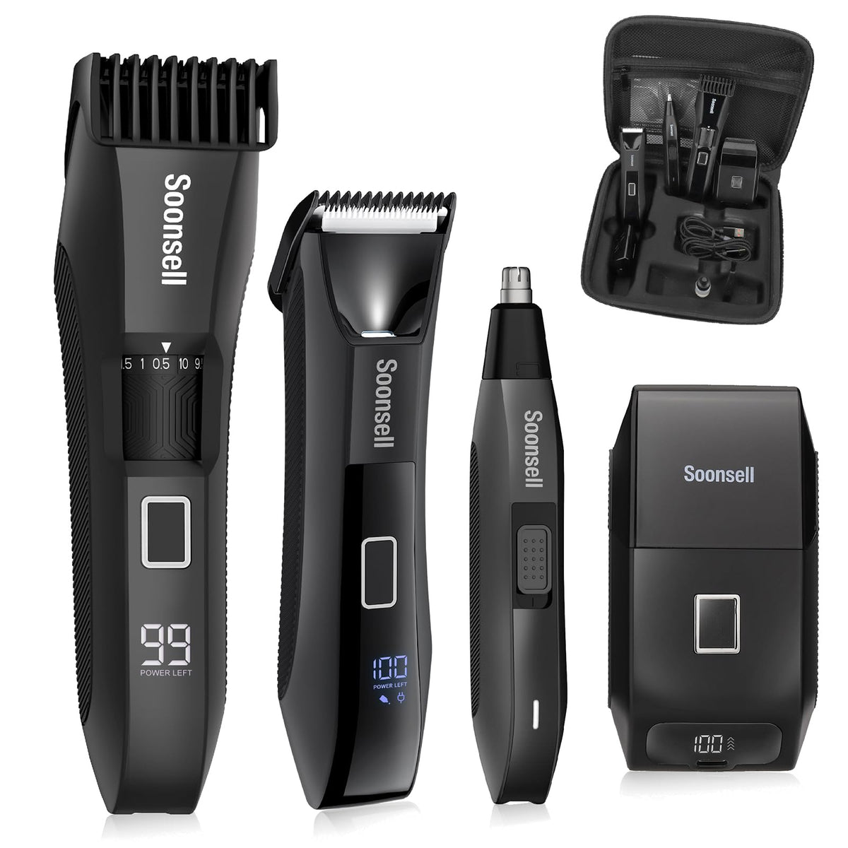 Soonsell Manscape beard trimmer with 20-length settings for precise shaping
