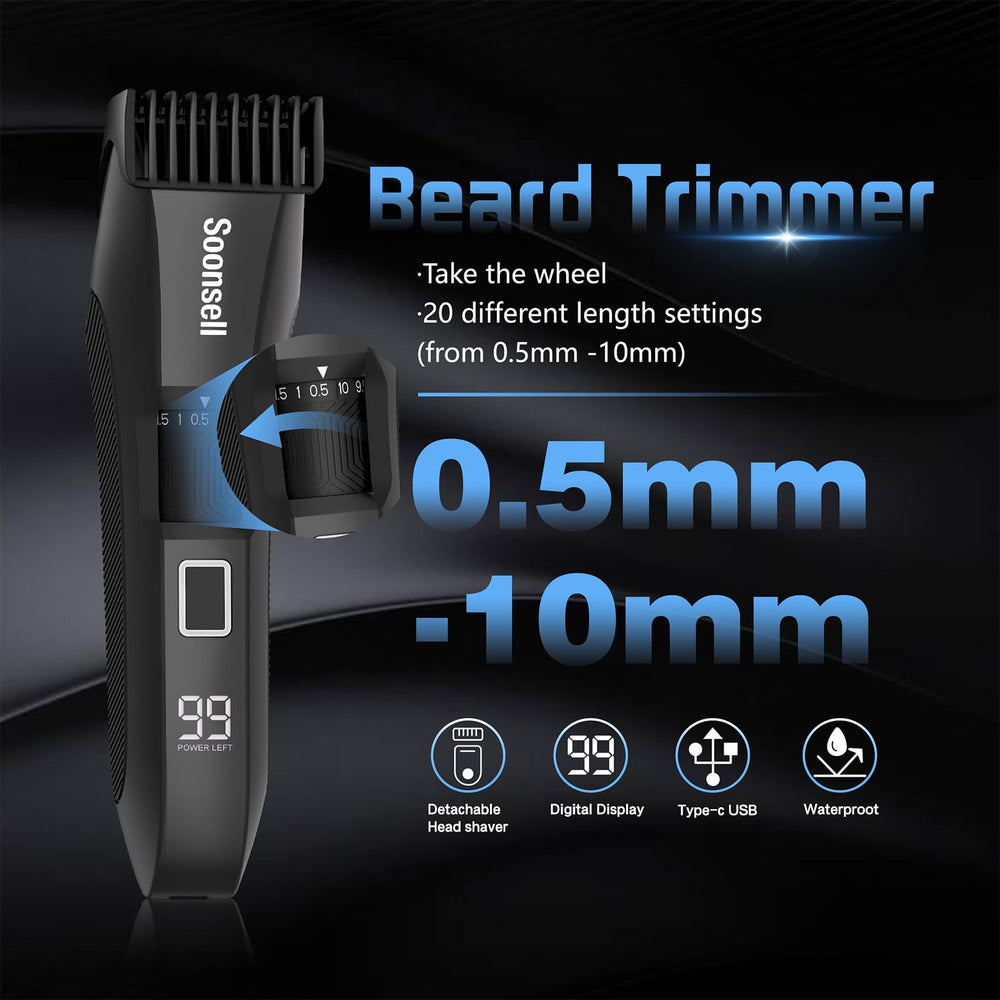 Soonsell Manscape body trimmer with LED light for precise grooming