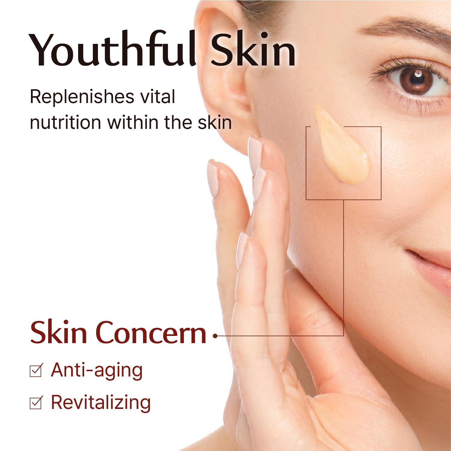 Sooryehan Hyobidam application close-up demonstrates smooth cream application