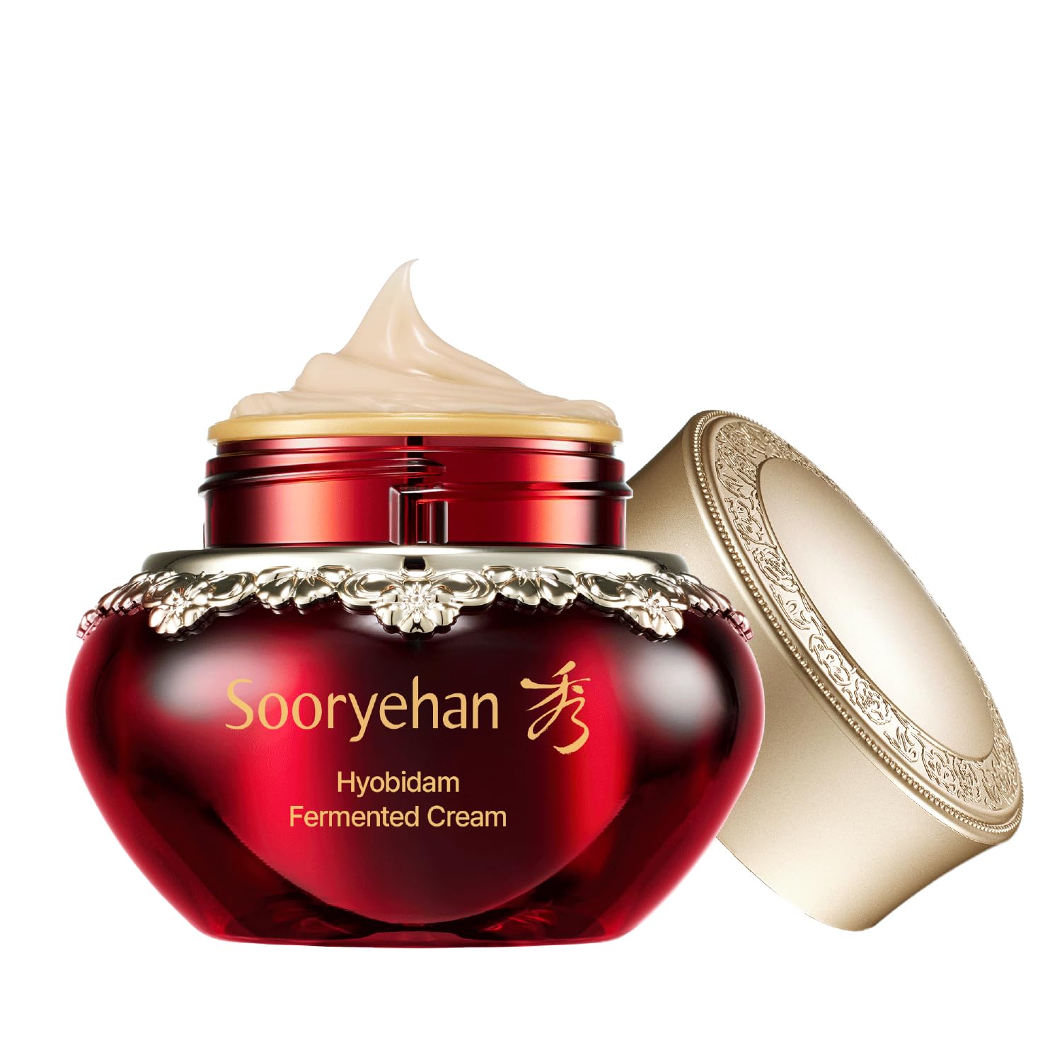 Sooryehan Hyobidam Fermented Cream jar close-up for nighttime hydration