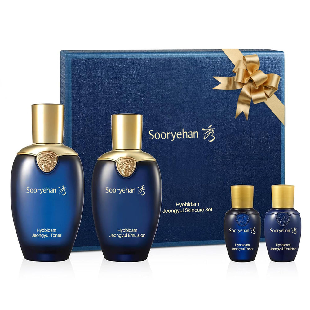 Sooryehan Hyobidam toner bottle closeup showing refreshing hydration after shaving