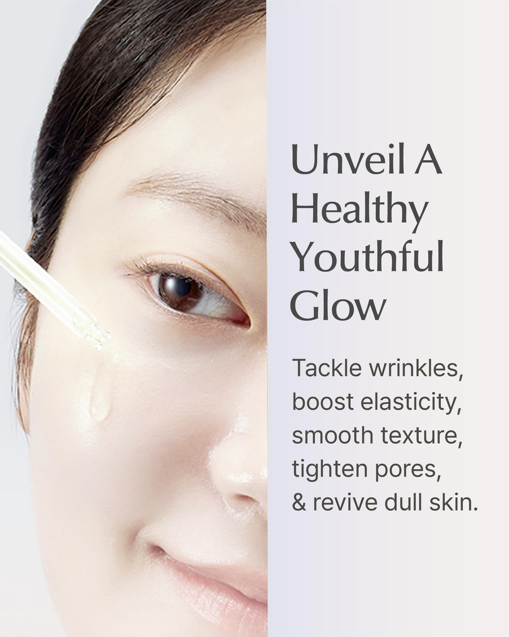 Triple Collagen Blend with serum bottle suggesting elasticity benefits