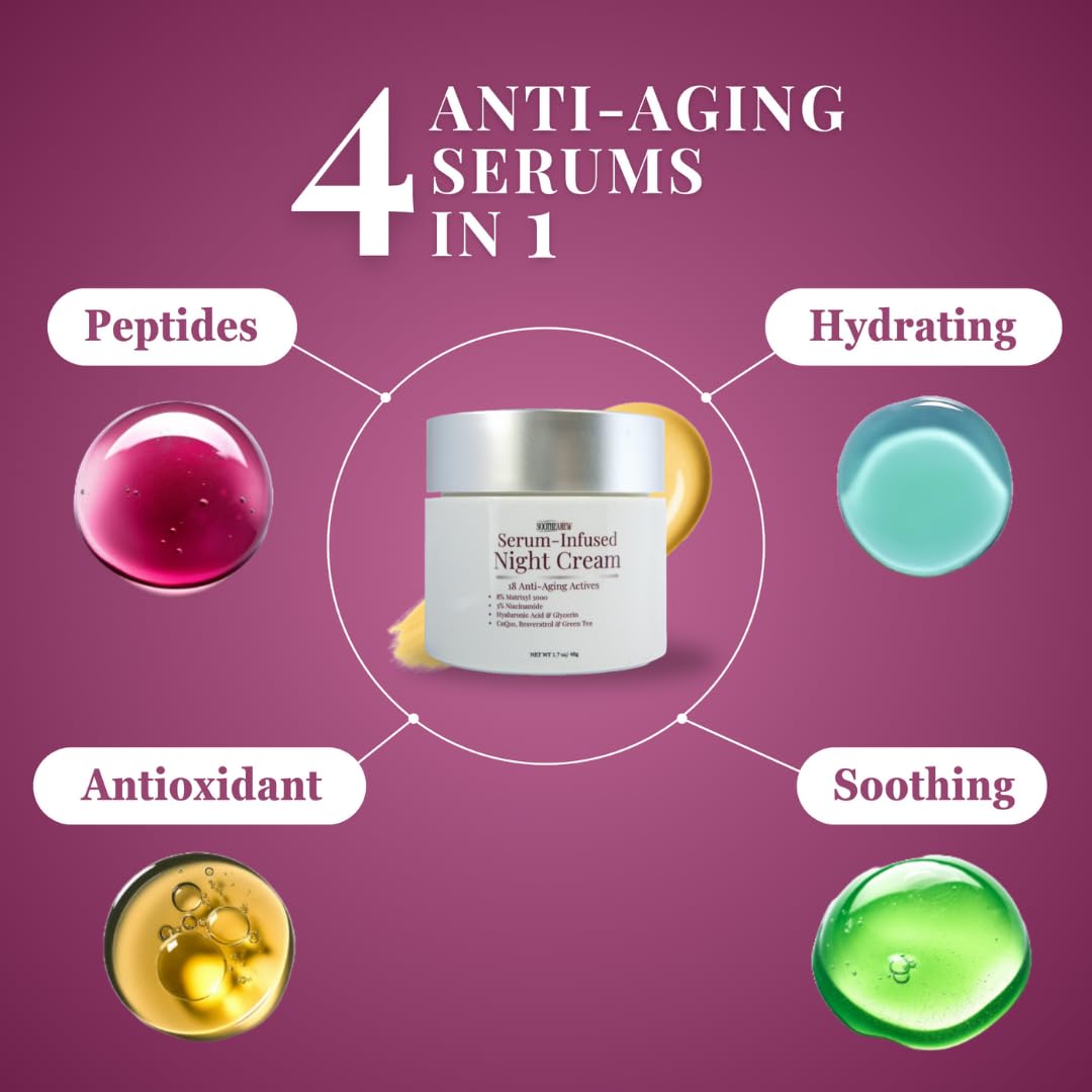 SootheAnew vanilla-scented facial cream on a clean surface