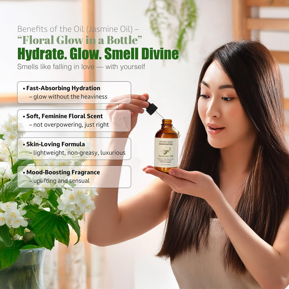 Soothing House Jasmine fragrance closeup with jasmine notes