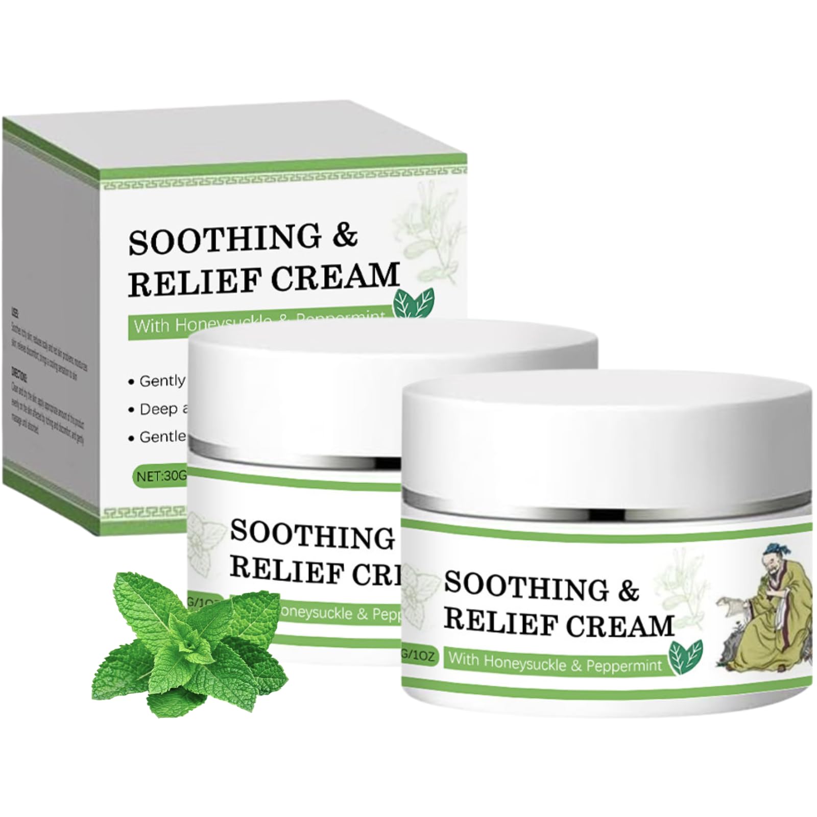 Soothing Relief Cream bottle close-up for gentle hydration