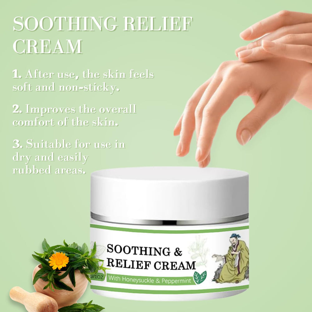 Soothing Relief Cream travel-size bottle for on-the-go hydration
