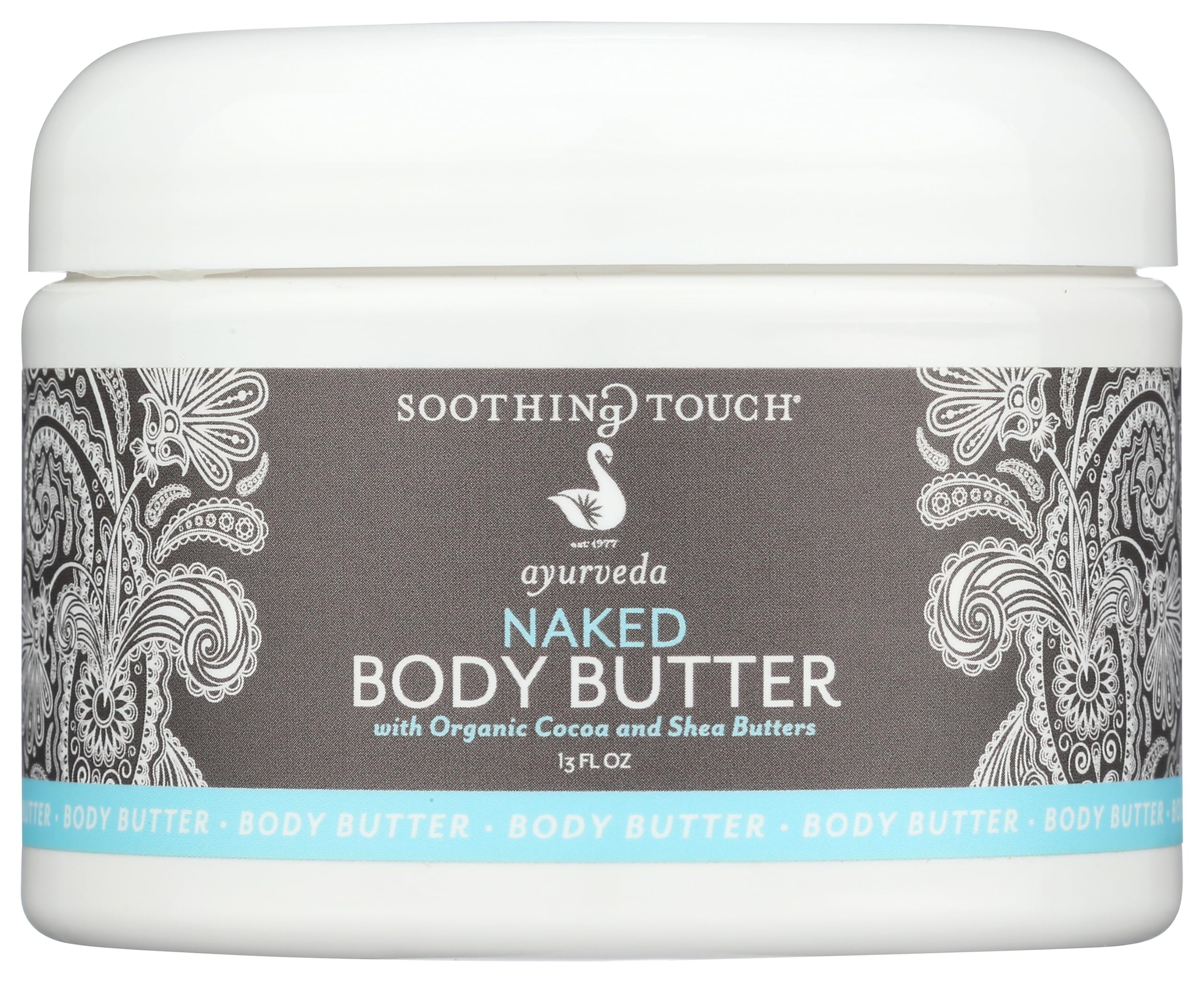 Soothing Touch Naked Body Butter unscented bottle showing fragrance-free hydration for all-over moisture