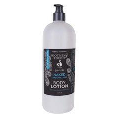 Soothing Touch Naked Body Lotion fragrance-free bottle close-up highlighting hydrating formula for dry skin