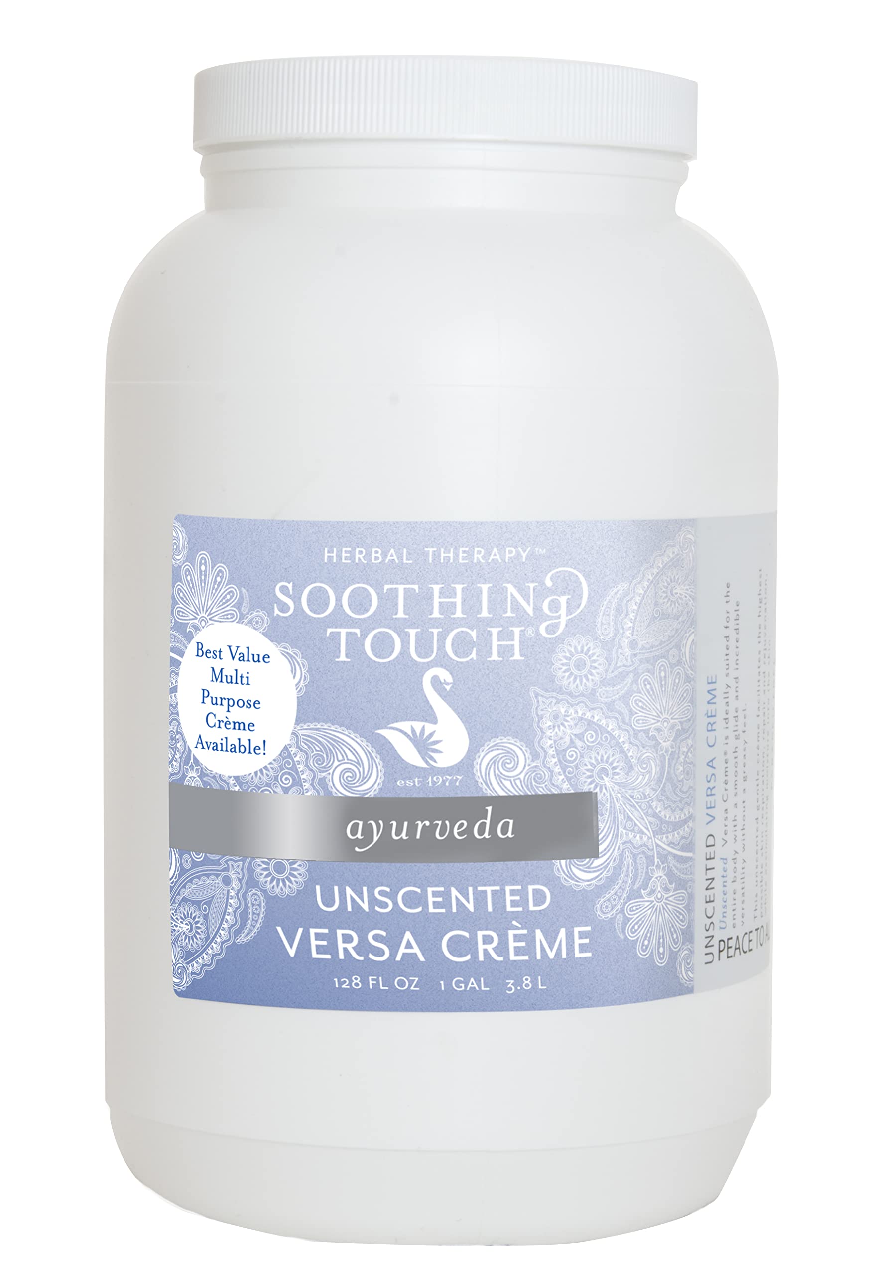 Soothing Touch Versa Creme Unscented 5 Gallon for full-body massage and moisturized skin