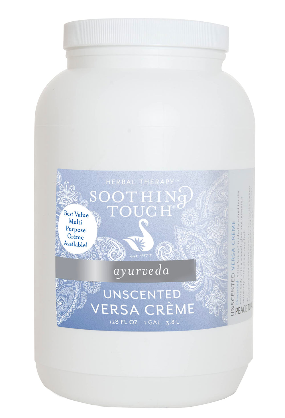 Soothing Touch Versa Creme Unscented 5 Gallon for full-body massage and moisturized skin