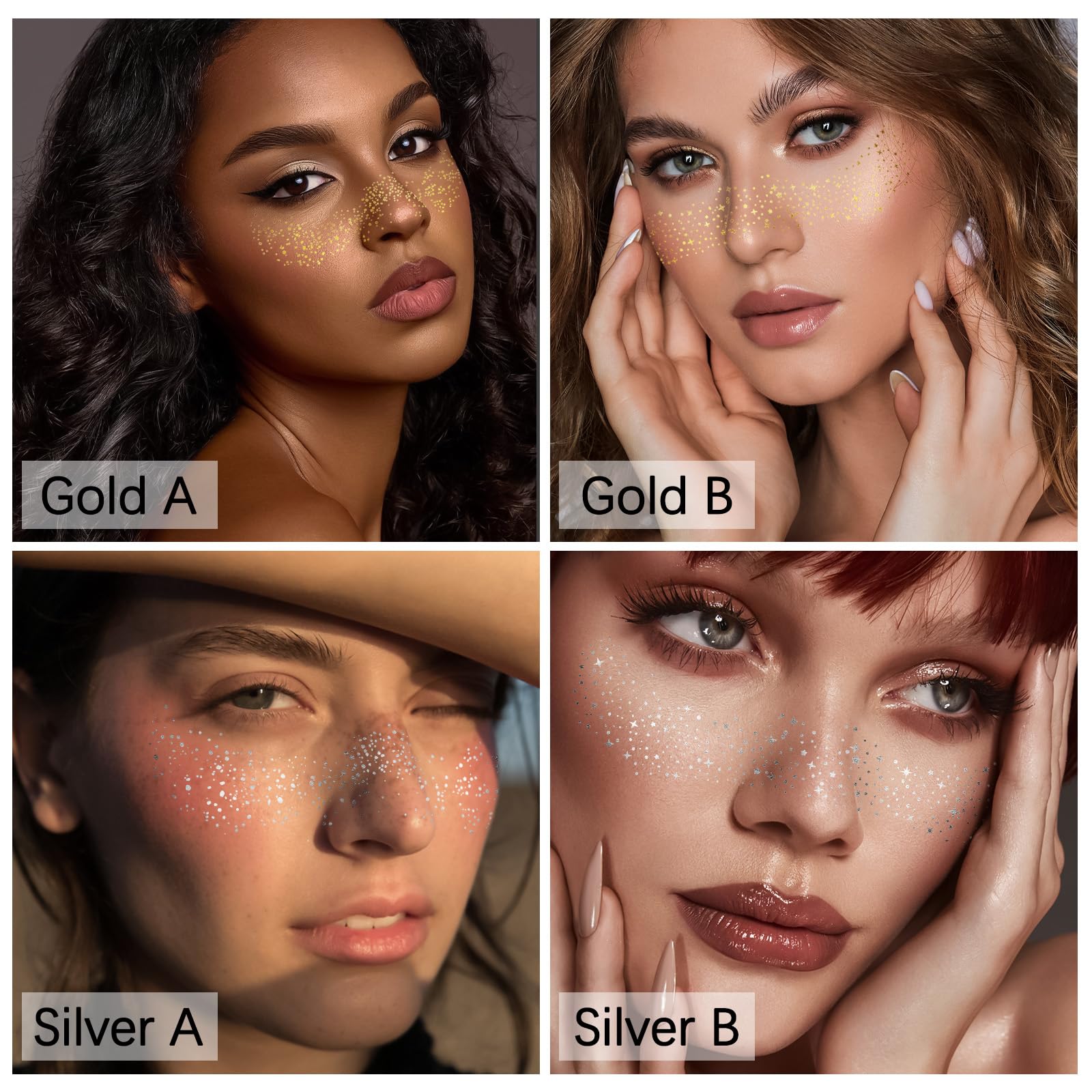 SOOVSY glitter freckles application steps for quick, clean patch placement