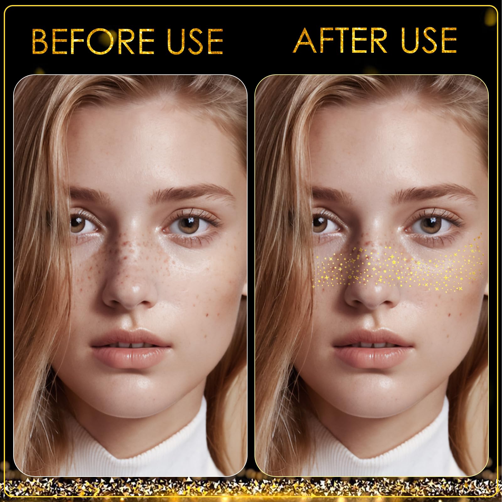 SOOVSY glitter freckles patches ideal for concerts, parties, beach days