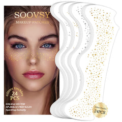 SOOVSY glitter freckles gold sheets for radiant daytime look