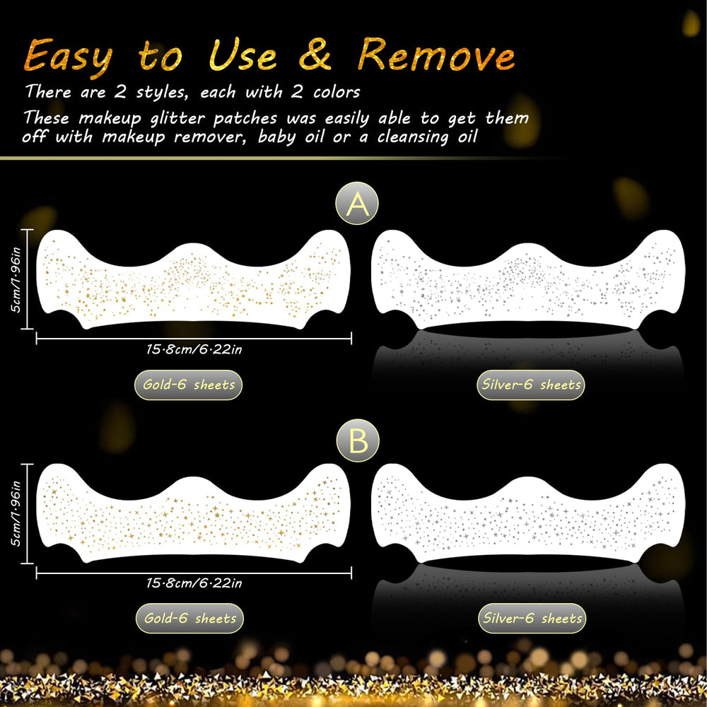 SOOVSY glitter freckles type B gold sheets add subtle shimmer all day