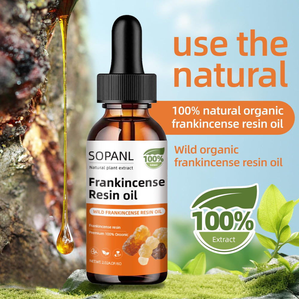 SOPANL Frankincense Resin Oil suited for all skin types in daily routine.