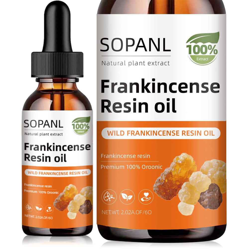 SOPANL Frankincense Resin Oil bottle delivers daily hydration for radiant skin.
