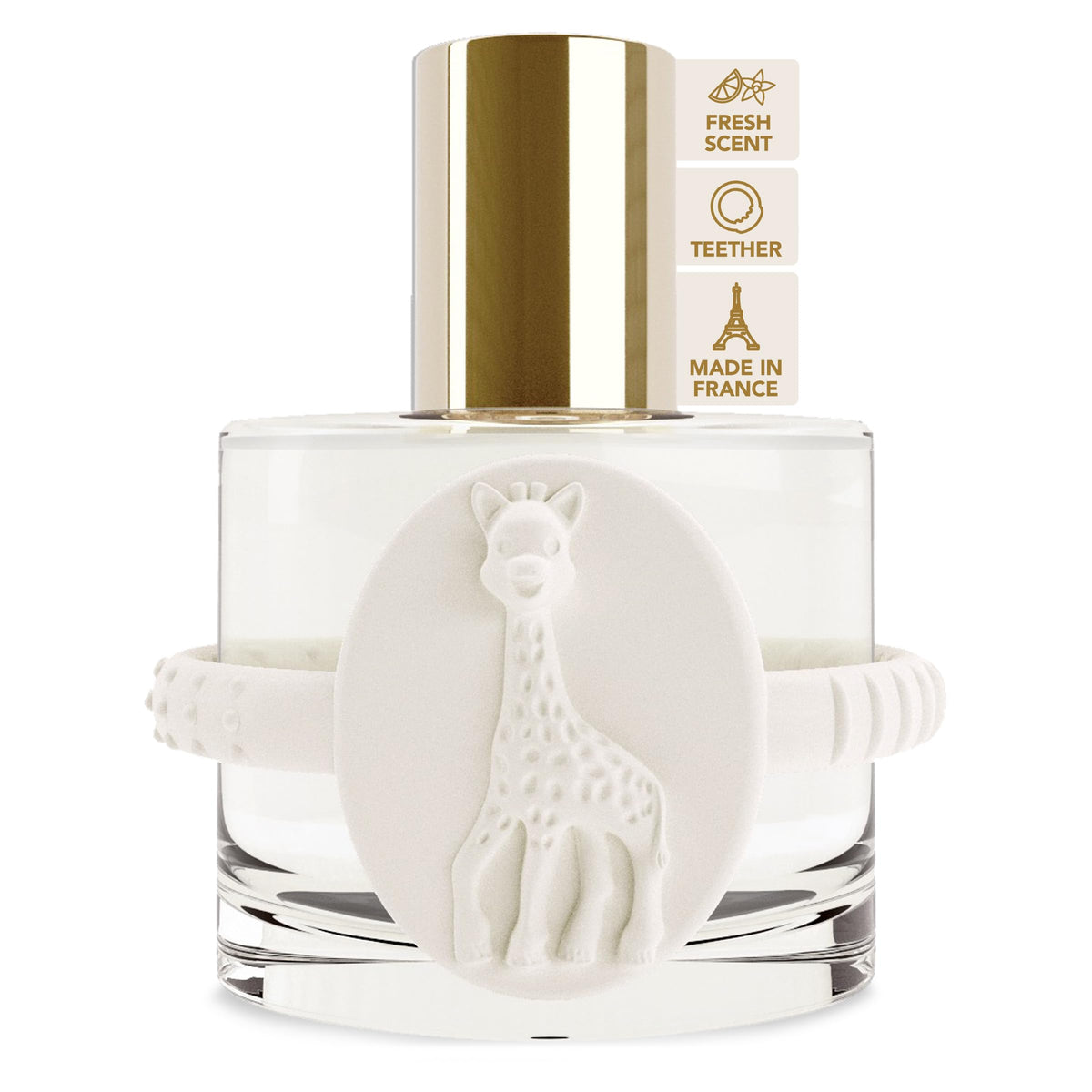 Sophie la girafe Eau de Toilette bottle with gentle citrus scent for everyday wear.