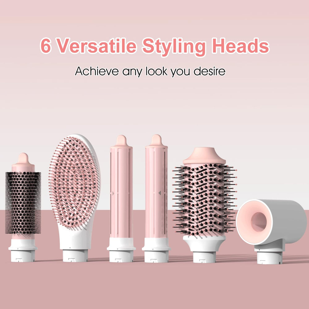 Sophinique 6-in-1 pink round volumizing brush for lifted blowouts