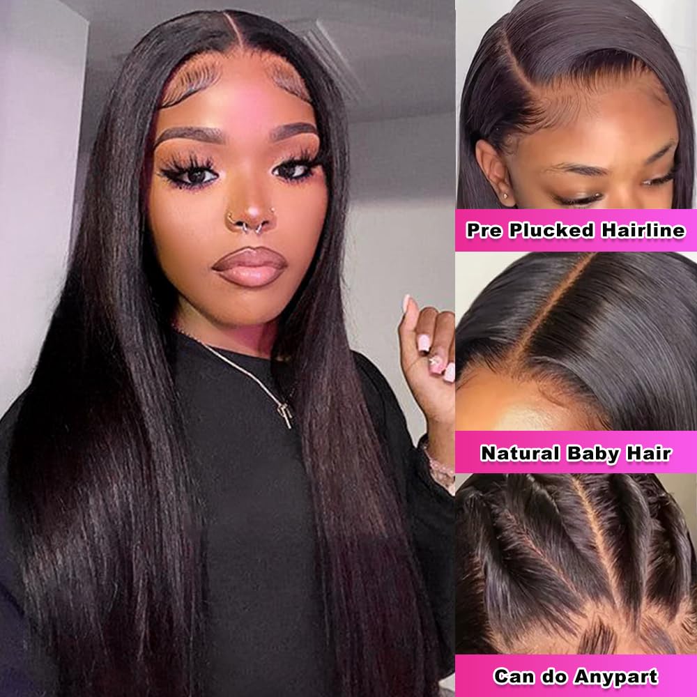 SOPSFR 13x6 HD lace front wig baby hair provides soft framing for natural look