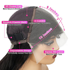 SOPSFR 13x6 HD lace front wig cap construction with adjustable fit and comfort
