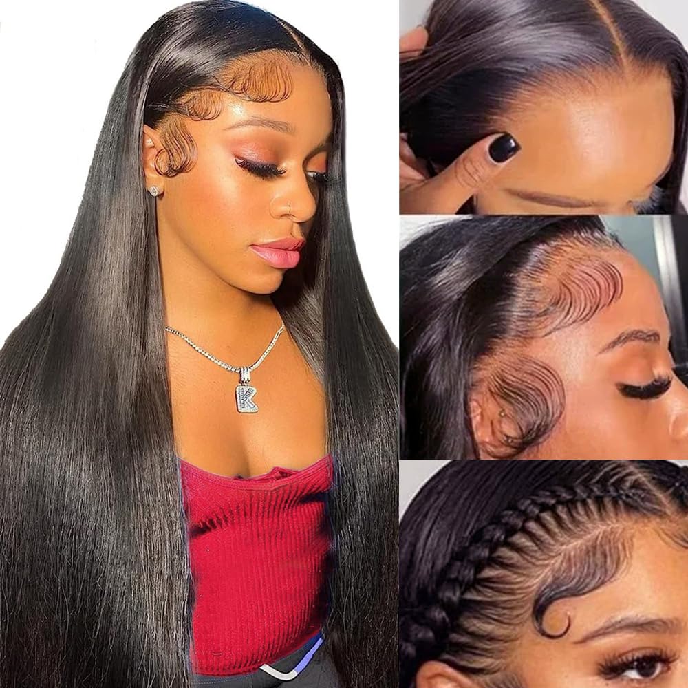 SOPSFR 13x6 HD lace front wig front view showing natural hairline and fullness