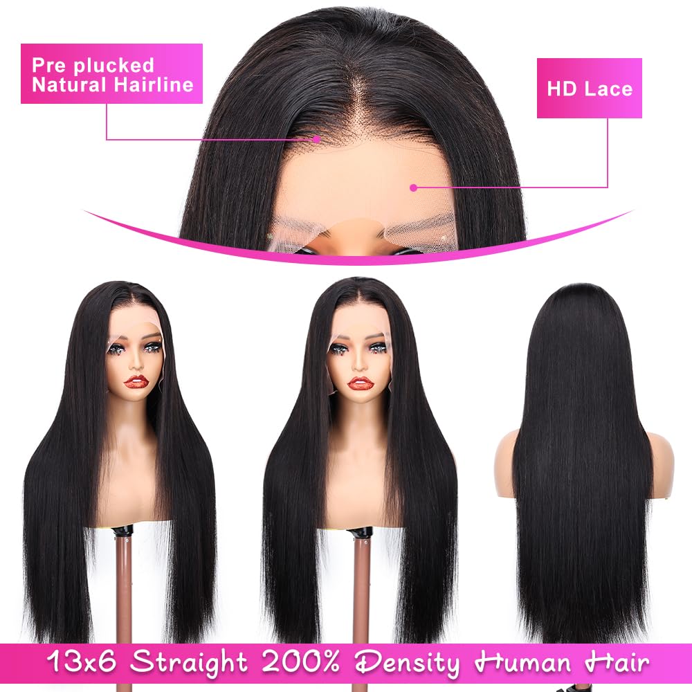 SOPSFR 13x6 HD lace front wig lace detail highlights seamless scalp illusion