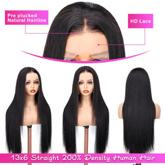 SOPSFR 13x6 HD lace front wig lace detail highlights seamless scalp illusion