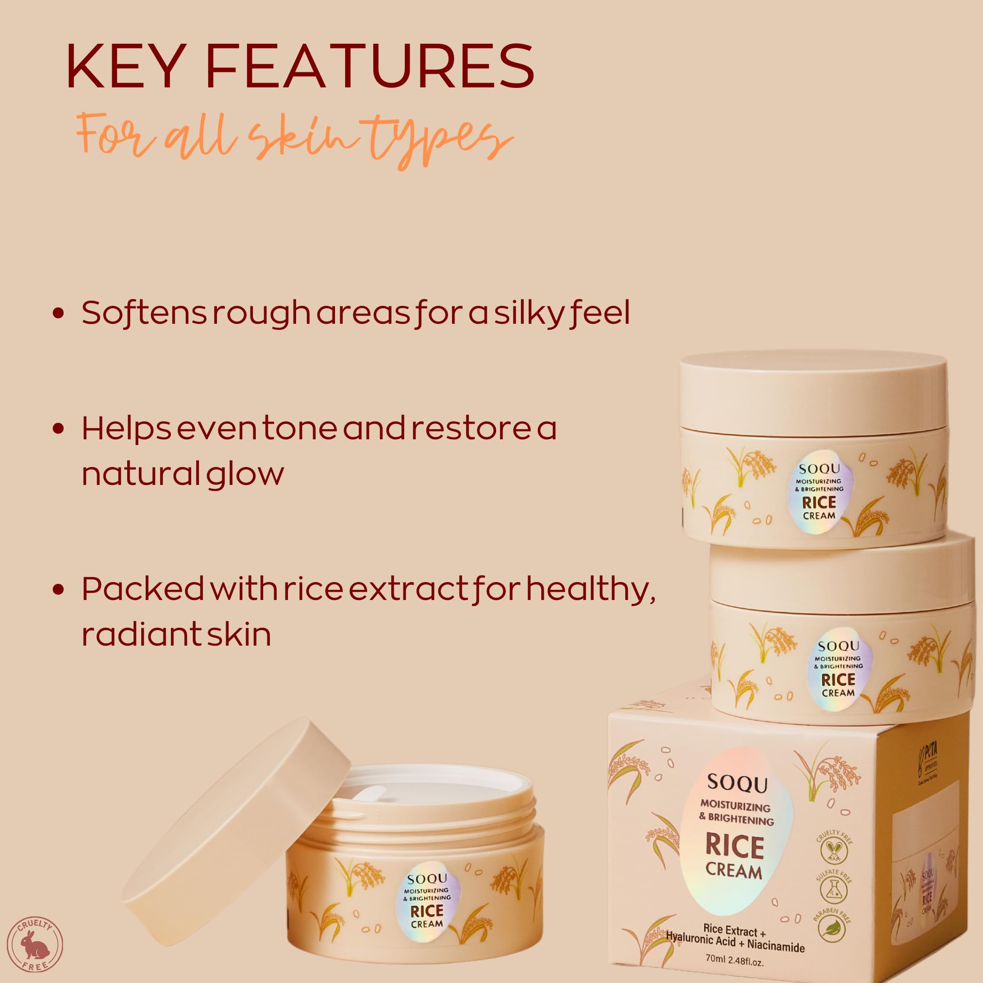 SOQU swatch on skin illustrating an even, brighter complexion.