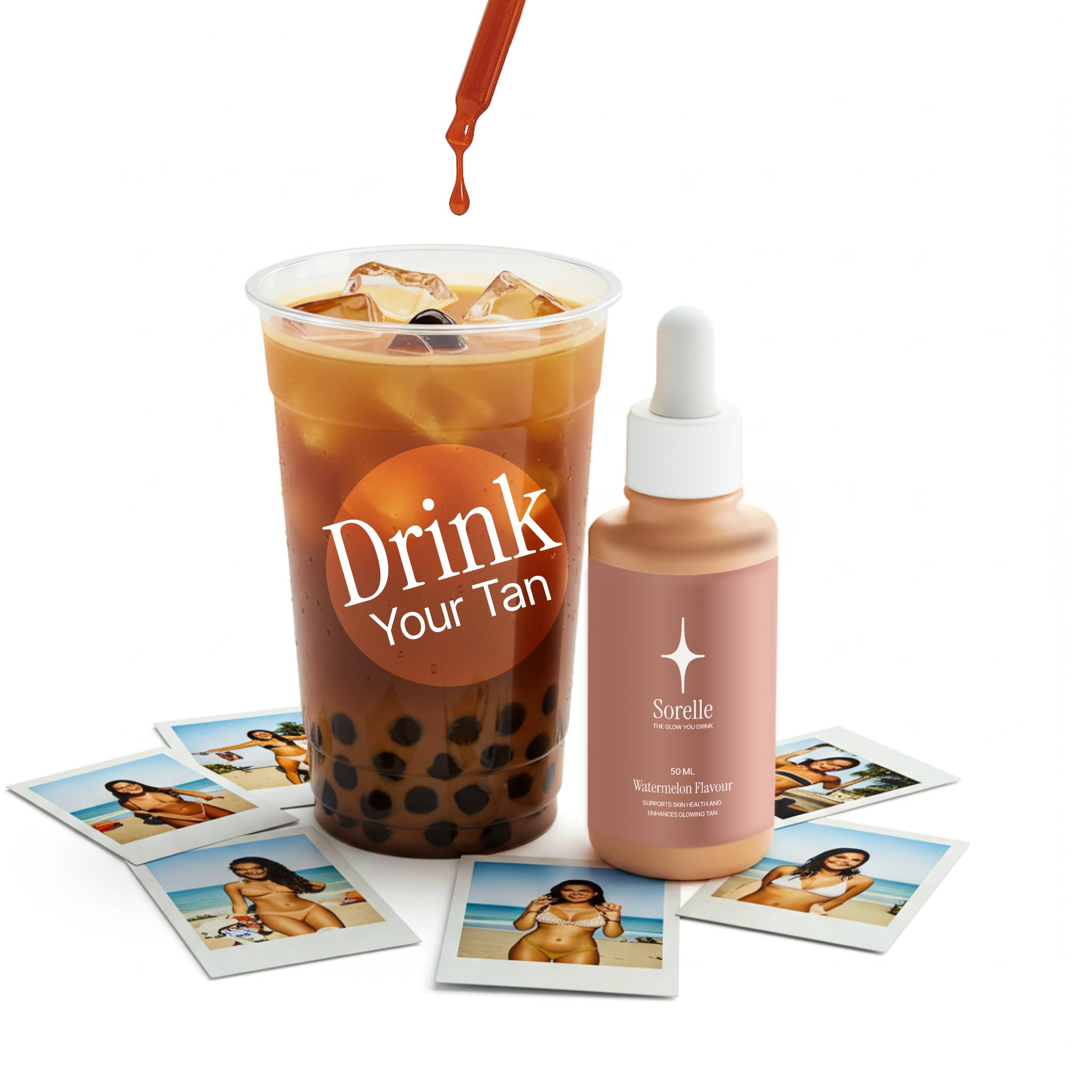Sorelle Tanning Drops vegan, clean packaging and ingredients.