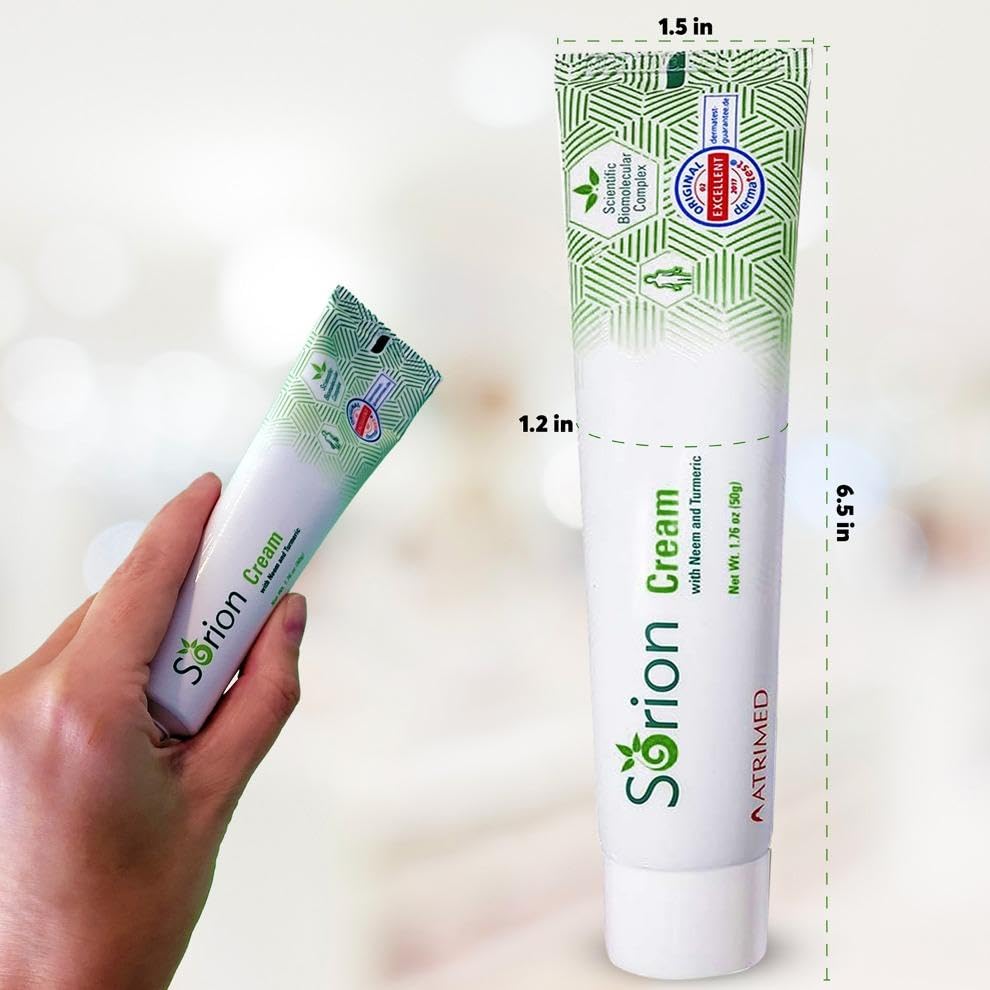 Sorion Cream ingredients highlight coconut oil, neem, turmeric for skin nourishment.