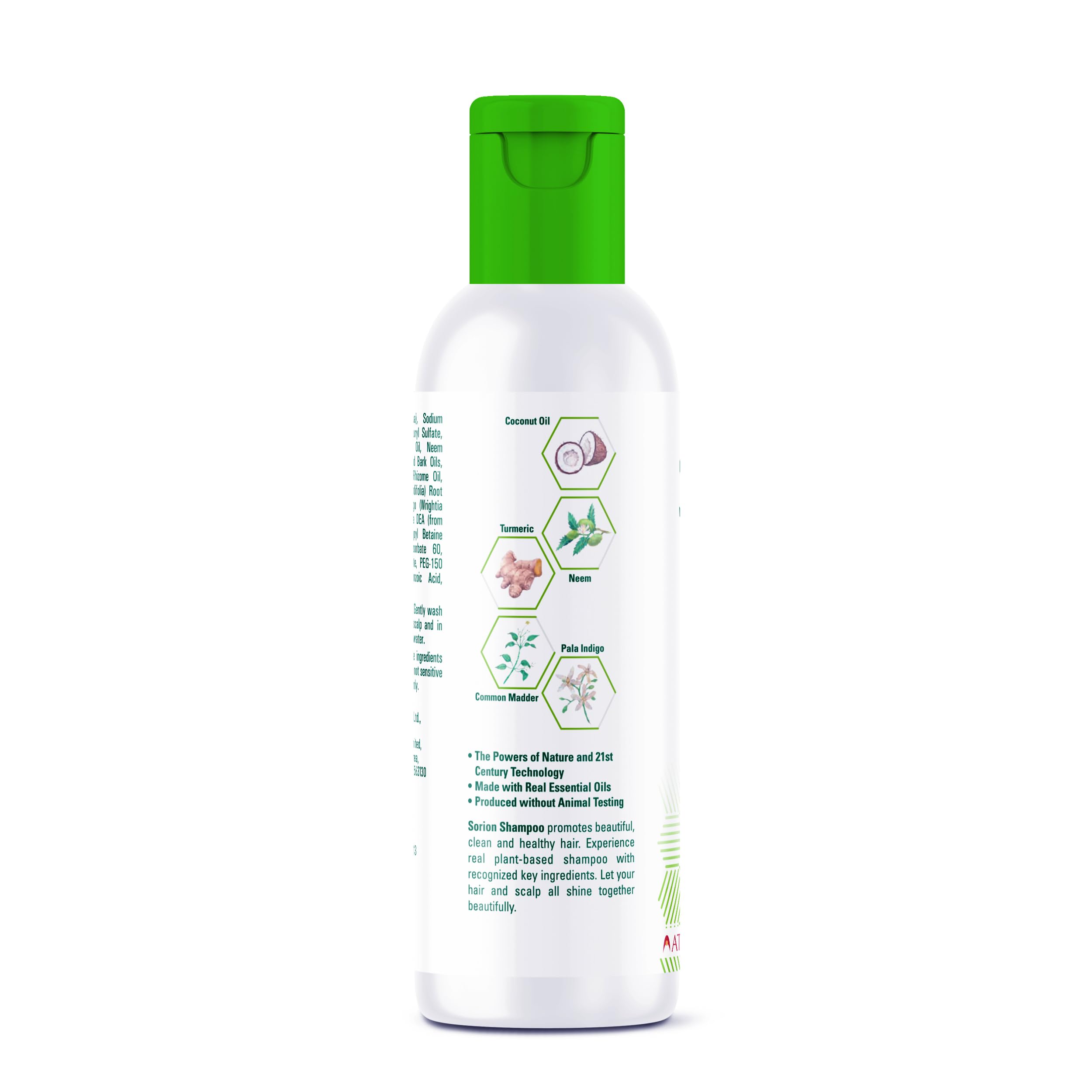 Sorion Shampoo with coconut oil base creates a nourishing foamy lather.