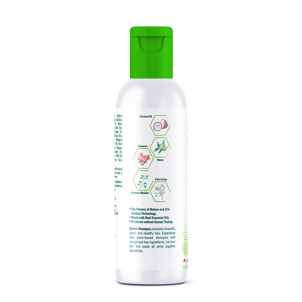 Sorion Shampoo with coconut oil base creates a nourishing foamy lather.