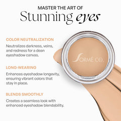 SORMÉ PRO Eyeshadow Primer easy to apply on lids and under eyes