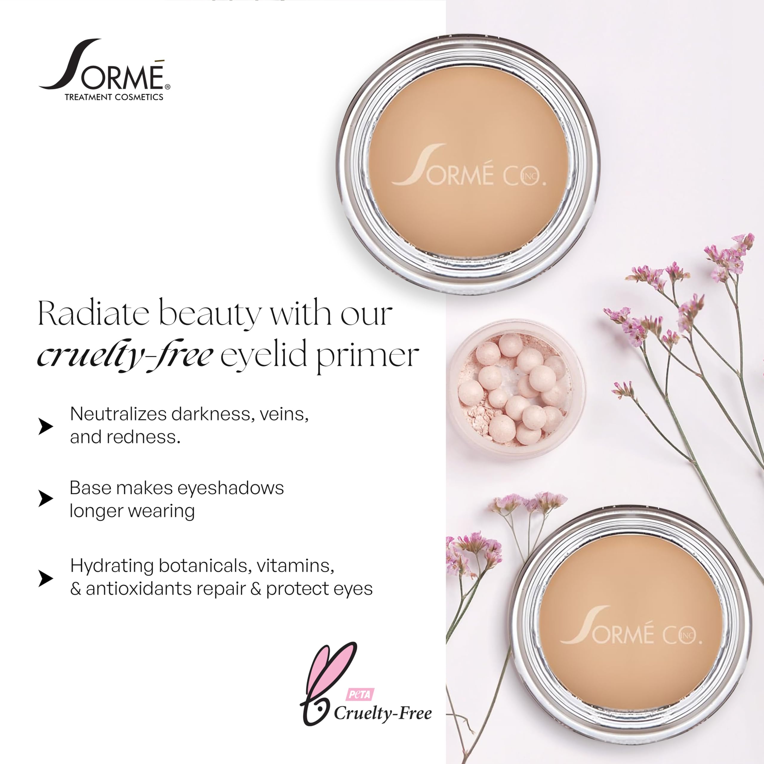 SORMÉ PRO Eye Primer enhances color vibrancy and minimizes fallout