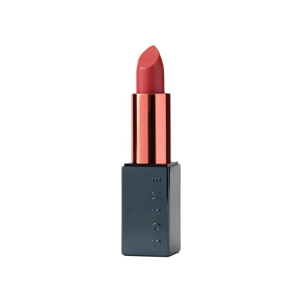 SOSHE Ceramide Lip Silk Flirt Baby Pink tube gliding for silky hydration.