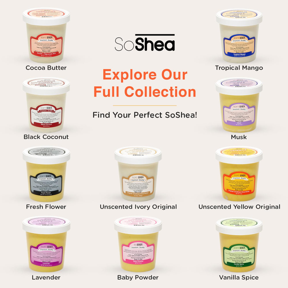 SoShea packaging emphasizes natural ingredients and Ghanaian handcrafted quality.