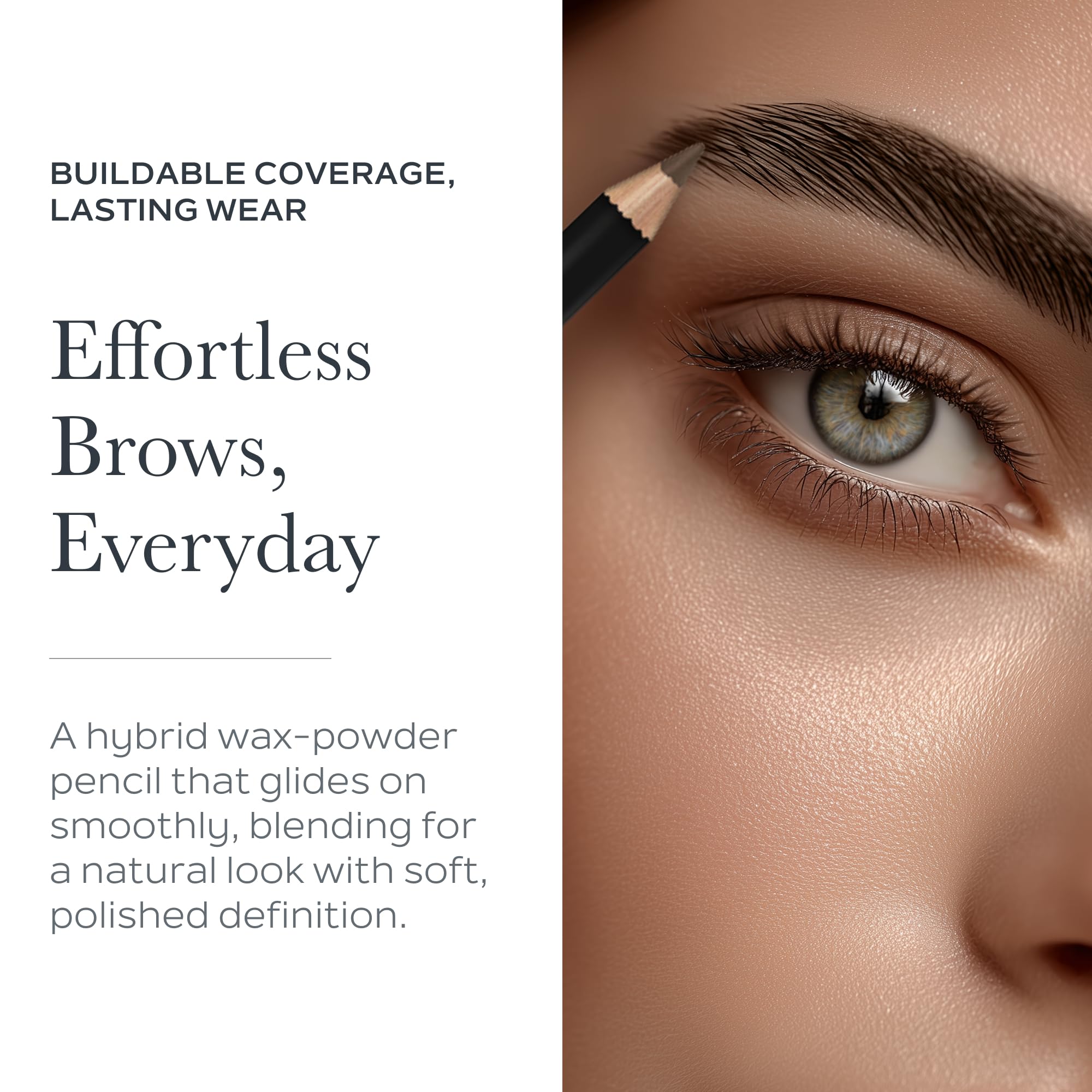 SOTHYS Eyebrow Pencil 20 Brun waterproof swatch shows lasting hold.